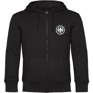 multifanshop® Kapuzen Sweatshirt Jacke - Deutschland - Adler Retro, schwarz, Größe L