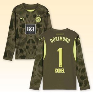 BVB Torwarttrikot oliv Saison 2024/25, Größe:152, Spielername:Kobel