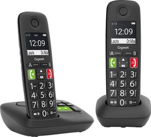 E290A Duo schwarz Schnurloses Telefon