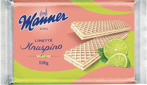 Manner Knuspino chrumkavé oblátky s limetkovou krémovou náplňou 110g