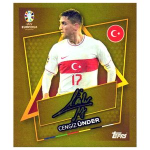 Topps UEFA EURO 2024 Fußball EM Sammelsticker - Gold Signature Sticker - Cengiz Ünder