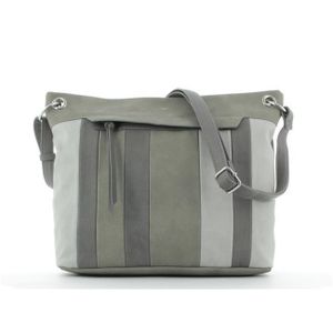 Tom Tailor Cintia Hobo Reißverschlusstasche, Umhängetasche Damen, 35 x 28,5 x 11,5, 11 Liter Grau