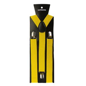 Oblique Unique Hosenträger Uni verstellbar Y -Form - gelb