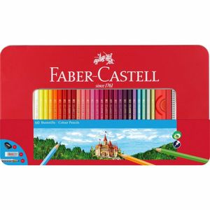 FABER-CASTELL Hexagonal-Buntstifte CASTLE 60er Metalletui