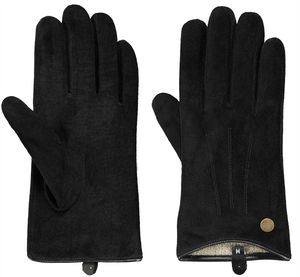 Barts Damen Leder Handschuhe, Christina Gloves, Echt Leder, schickes Design, Uni / Farbe: Black | Größe: M (Gr. Medium)