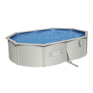 Kompletná súprava oceľového nástenného bazéna Bestway® Hydrium™ s pieskovou filtráciou 500 x 360 x 120 cm, žulovo sivá, oválna