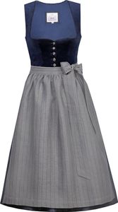 Dirndl Ainring 70cm Länge nachtblau/coffee 46