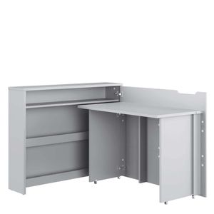 Lenart Schreibtisch WORK CONCEPT Ausklappbar Platzsparend für begrenzten Raum B115 x H93 x 27cm Farbe: Grau