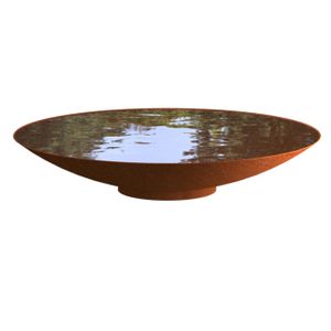 Adezz Wasserschale rund Corten-Stahl Rost braun/orange Wasserspiel verschiedene Größen
