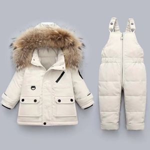 2 Stück Baby Skianzüge Winter Schneeanzug Daunenanzug Abnehmbare Fleece-Kapuze Nylon-Outfit für 4-5 Jahre; 100cm
