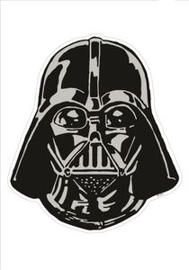 Star Wars - Wandsticker Darth Vader - Maxi Sticker - Schwarz/Wit - 65x73cm