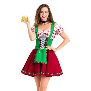 Bayerisches Biermädchen Cosplay-Kostümkleid Damen midi Trachtenkleid Dirndl,Größen: XL