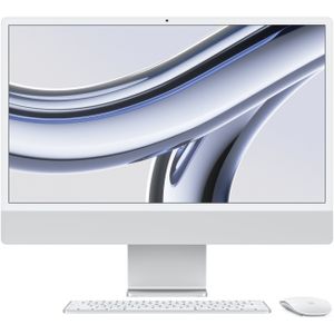 Apple iMac 24 2023 Silber M3 Chip mit 8-Core CPU 8-Core GPU und 16-Core Neutral Engine 24 256GB MagicKeyboard  Deutsch macOS 8 GB kein Gigabit Ethernet Magic Maus