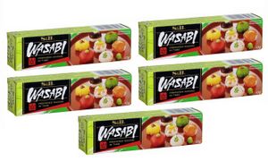 5er Pack S&B Wasabi Paste Kren (5x 43g) | Meerrettich Paste mit japanischem Wasabi