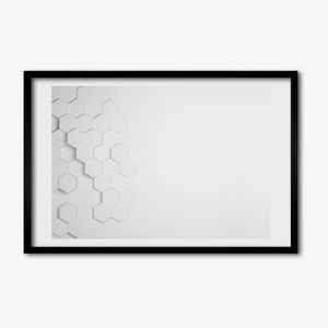 Bild 60x40 MDF-Rahmen, Wandkunst Hexagone Hintergrund