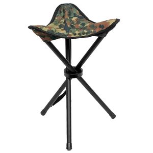 MIL-TEC Dreibein Hocker Jagdhocker Camping Klapphocker Anglerhocker flecktarn