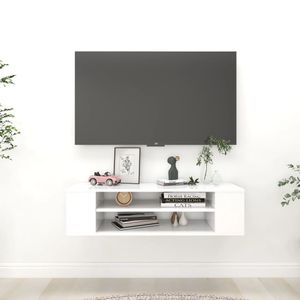 TV-Hängeschrank Weiß 100x30x26,5 cm Holzwerkstoff