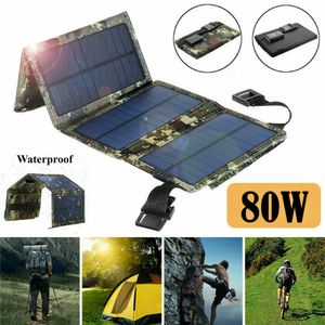 Melario 80W USB Solarpanel Klappbare Power Bank Outdoor Camping Wandern Handy Ladegerät