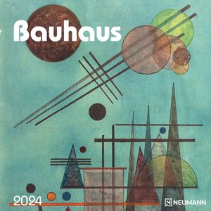Bauhaus 2024 - Wand-Kalender - Broschüren-Kalender - 30x30 - 30x60 geöffnet - Kunst-Kalender