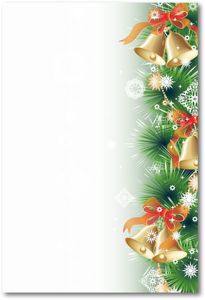 Motiv Briefpapier (Weihnachten-5005, A4, 100 Blatt). Einseitig bedrucktes Briefpapier,  beschreibbar, für alle Drucker/Kopierer geeignet
