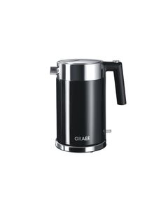 Graef WK 62 Schnurloser Wasserkocher, Edelstahlgehäuse, 1,5 l Füllmenge, 2000 Watt, 360° Sockel, Trockengehschutz, Kalkfilter, Abschaltautomatik