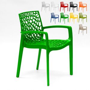 Grand Soleil Gruvyer Arm Polypropylen Stühle mit Armlehnen Garten Bar