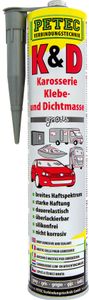 PETEC Karosserieklebstoff K & D Karosserie Klebe- und Dichtmasse, GRAU Grau