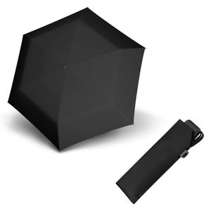 Doppler Mini Slim Carbonsteel čierny - dámsky plochý skladací dáždnik