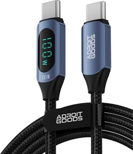 AdroitGoods 5a/100w Nabíjecí/datový kabel Usb-C - Pd 100W - Rychlý nabíjecí kabel - opletený nylon 2 metry