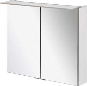 FACKELMANN LED Spiegelschrank B.PERFEKT / Badschrank mit Soft-Close-System / Maße (B x H x T): ca. 80 x 69 x 15 cm / hochwertiger Schrank mit Spiegel und    für das Bad / Korpus: Weiß