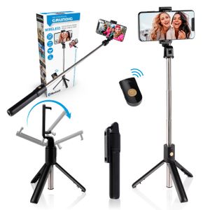 Grundig Selfie Stick und Stativ für Handy - Bluetooth - mit Fernbedienung - 120° Drehbar