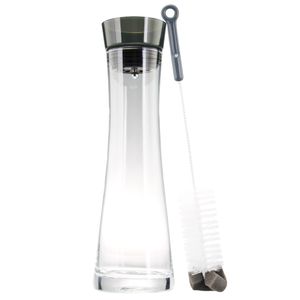 bremermann Glaskaraffe AMISA 1,2 Liter, Funktions-Ausgießer, Wasserkaraffe, (grau)