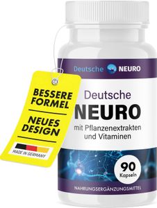 Deutsche Neuro Kapseln - für Männer und Frauen | 90 Kapseln Inhalt pro Dose (1x)