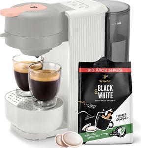 Tchibo Kaffeepadmaschine „CALL ME PAD“ inkl. 36 Tchibo Black & White Pads, mit To-Go Becher Taste, für 2 Tassen, schnell und leise, automatische Abschaltfunktion, Weiß Tchibo Kaffeepadmaschine „CALL ME PAD“ inkl. 36 Tchibo Black & White Pads, mit To-Go Becher Taste, für 2 Tassen, schnell und leise, automatische Abschaltfunktion, Weiß