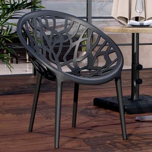 4er-Set AMAZONAS | Designer Kunststoffstuhl | Schwarz | Kunststoff | Stapelbar | Kunststoff Stuhl, Kunststoffstühle Outdoor