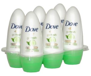 6x Dove go fresh Deo Roll-On Cucumber & Green Tea-Scent, je 50ml