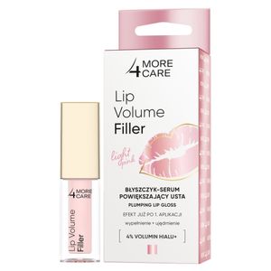 More4Care Błyszczyk-serum powiększający usta Light Pink, 4.8g