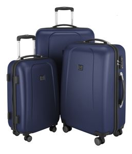 HAUPTSTADTKOFFER - Svatební - 3dílná sada kufrů na kolečkách cestovní kufr na kolečkách, TSA, (S, M a L), tmavě modrá