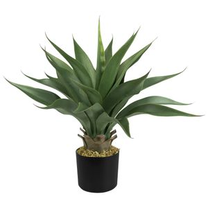 Aloe Vera Pflanze Kunstpflanze 54 cm Künstliche Plastik Pflanze im Topf Kunstbaum Künstlich Pflanze Zimmerpflanze Sukkulente Innendekoration Deko Decovego