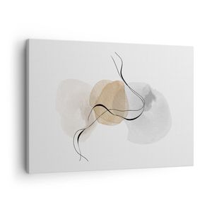Bild auf Leinwand - Leinwandbild - Einteilig - Abstrakt minimalistisch Aquarell - 70x50cm - Wand Bild - Wanddeko - Wandbilder - Leinwanddruck - Bilder - Wanddekoration - Leinwand bilder - AA70x50-4827
