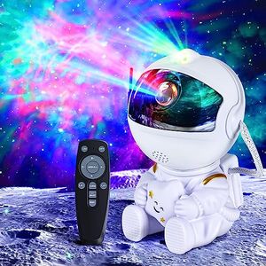 Kinder Astronaut Nachtlicht LED Sternenhimmel Licht Projektor Lampe Sternennachtlicht Projektionslampe Party Schlafzimmer Kinderzimmer Deko, Astronaut mit Stern, Weiß