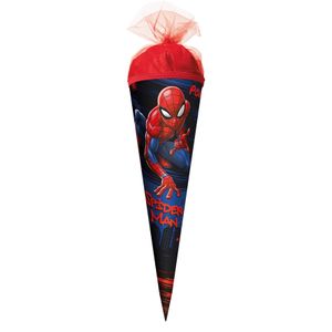 ROTH Geschenk-Schultüte klein Marvel Spiderman 35 cm rund Tüllverschluss Zuckertüte Schulanfang