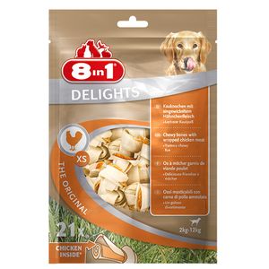 8in1 Delights Kauknochen Chicken Value Bag XS