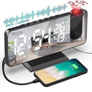 Rádiobudík s projekcí Rádiobudík s připojením USB Budík digitální s projekcí Duální budík 12 / 24 hodin LED displej 180° Projektor 4 projekce Jas pro