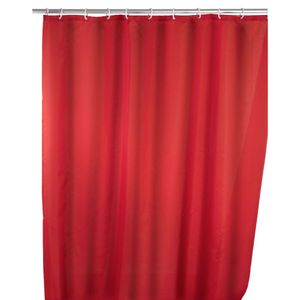 Sprchový závěs, textilní, barva červená, 180x200 cm, WENKO