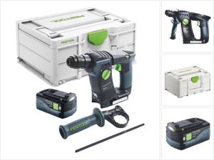 Festool BHC 18-Basic Akku Bohrhammer 18 V 1,8 J SDS Plus Brushless + 1x Akku 5,0 Ah + Systainer - ohne Ladegerät
