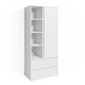 Vicco Kleiderschrank Ruben, 80 x 189 cm, Weiß