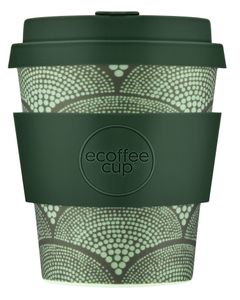 Ecoffee Cup Not that Juan PLA - Becher to Go 240 ml - Grün Silikon