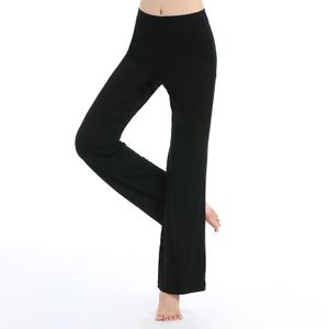 Damen Stretch Yogahosen mit hoher Taille Tanzhose Jogginghose,Farbe: Schwarz,Größe:S