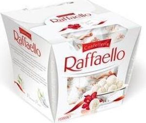 Raffaello Knusperwaffel mit Kokosnuss und ganzen Mandeln im Inneren 150 G